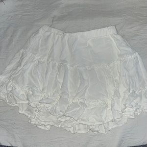 white ruffle skirt